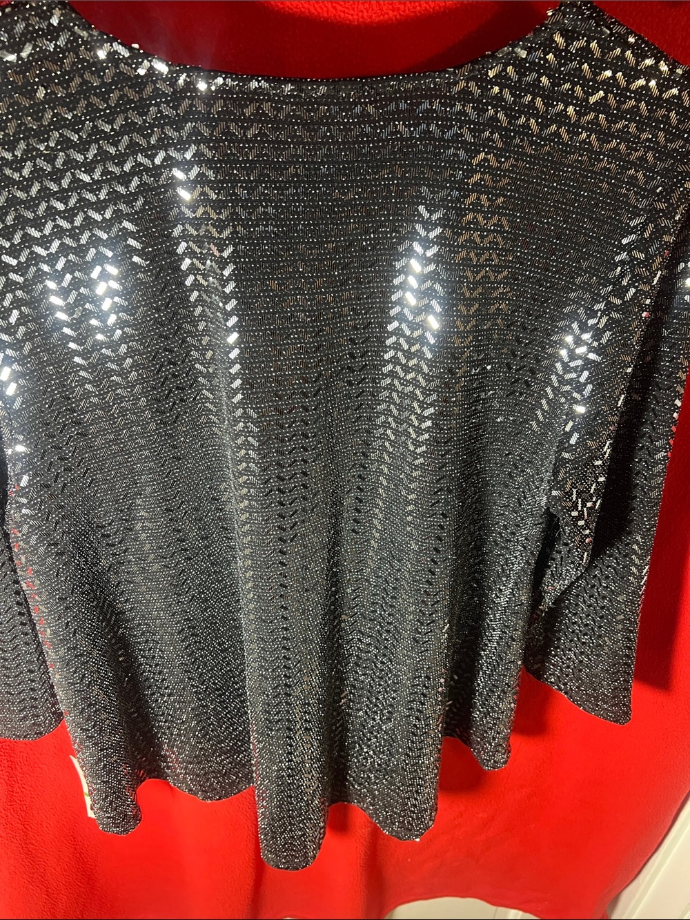 Ruby Rd. Black Sequin Long-Sleeve Blouse - Picture 8 of 8